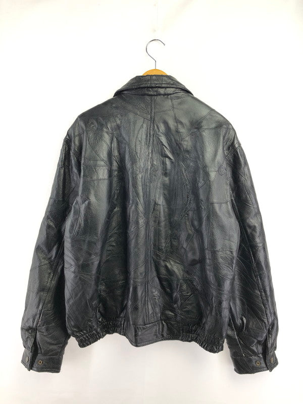 【ジャンク品】【メンズ】 JUNCTION WEST ジャンクションウエスト PATCHWORK LEATHER JACKET パッチワーク レザージャケット アウター 146-260909-na-15-tagh サイズ：XL カラー：ブラック 万代Net店