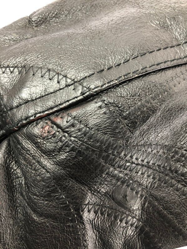 【ジャンク品】【メンズ】 JUNCTION WEST ジャンクションウエスト PATCHWORK LEATHER JACKET パッチワーク レザージャケット アウター 146-260909-na-15-tagh サイズ：XL カラー：ブラック 万代Net店