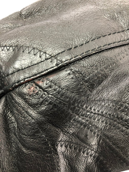 【ジャンク品】【メンズ】 JUNCTION WEST ジャンクションウエスト PATCHWORK LEATHER JACKET パッチワーク レザージャケット アウター 146-260909-na-15-tagh サイズ：XL カラー：ブラック 万代Net店