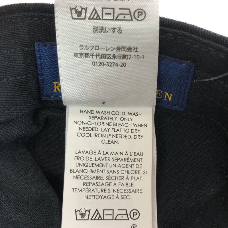 【中古美品】【メンズ】 POLO RALPH LAUREN ポロ ラルフローレン BASEBALL CAP 710548524012 ベースボール キャップ 帽子 アクセサリー 185-260714-YY-09-tagh サイズ：F カラー：ブラック 万代Net店