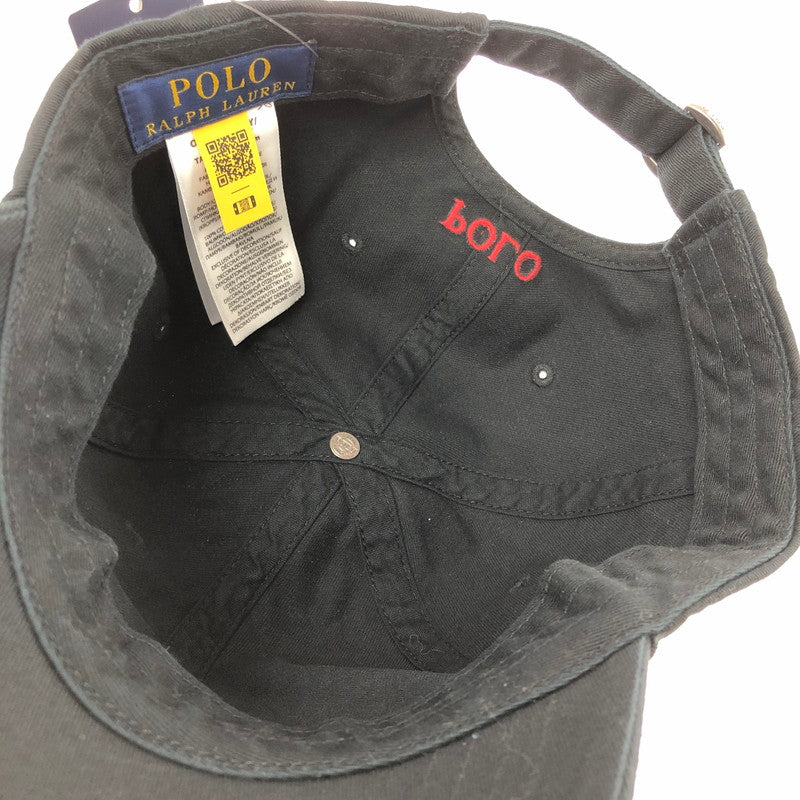 【中古美品】【メンズ】 POLO RALPH LAUREN ポロ ラルフローレン BASEBALL CAP 710548524012 ベースボール キャップ 帽子 アクセサリー 185-260714-YY-09-tagh サイズ：F カラー：ブラック 万代Net店