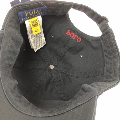 【中古美品】【メンズ】 POLO RALPH LAUREN ポロ ラルフローレン BASEBALL CAP 710548524012 ベースボール キャップ 帽子 アクセサリー 185-260714-YY-09-tagh サイズ：F カラー：ブラック 万代Net店
