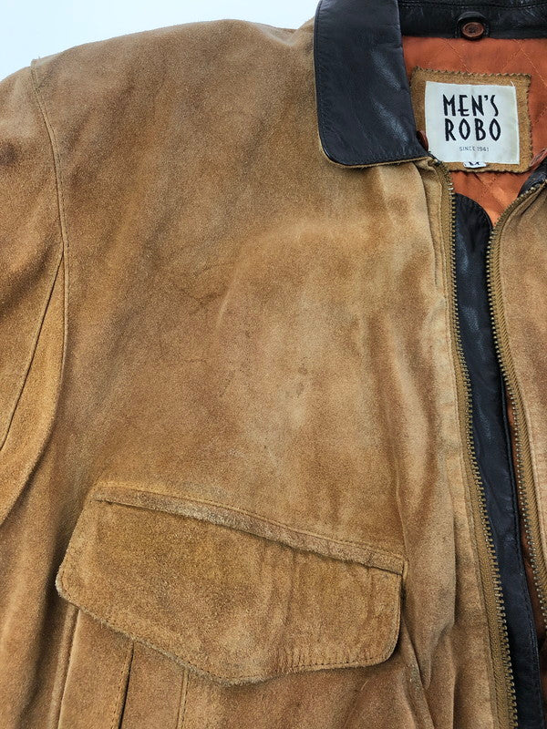 【現状渡し品】【メンズ】 MEN'S ROBO メンズロボ SUEDE JACKET 4735-A スウェード ジャケット アウター 146-260909-na-18-tagh サイズ：M カラー：ブラウン 万代Net店