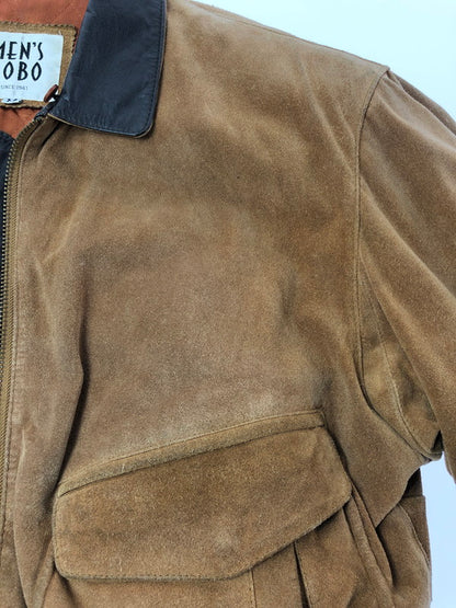 【現状渡し品】【メンズ】 MEN'S ROBO メンズロボ SUEDE JACKET 4735-A スウェード ジャケット アウター 146-260909-na-18-tagh サイズ：M カラー：ブラウン 万代Net店