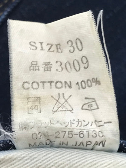 【中古品】【メンズ】 THE FLAT HEAD ザフラットヘッド TAPERED STRAIGHT JEANS 3009 テーパード ストレート ジーンズ ボトムス 156-260819-rt-36-tag サイズ：30 カラー：インディゴ 万代Net店