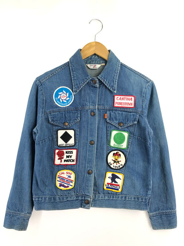 【現状渡し品】【メンズ】 LEVI'S リーバイス 70'S-80'S WAPPEN DENIM JACKET オレンジタブ 70年代-80年代 ワッペン デニムジャケット ライトアウター 146-260519-na-09-tagh サイズ：L カラー：インディゴ 万代Net店