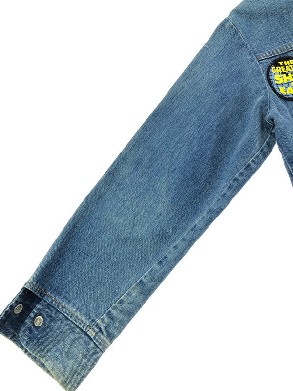【現状渡し品】【メンズ】 LEVI'S リーバイス 70'S-80'S WAPPEN DENIM JACKET オレンジタブ 70年代-80年代 ワッペン デニムジャケット ライトアウター 146-260519-na-09-tagh サイズ：L カラー：インディゴ 万代Net店