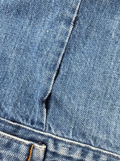 【現状渡し品】【メンズ】 LEVI'S リーバイス 70'S-80'S WAPPEN DENIM JACKET オレンジタブ 70年代-80年代 ワッペン デニムジャケット ライトアウター 146-260519-na-09-tagh サイズ：L カラー：インディゴ 万代Net店