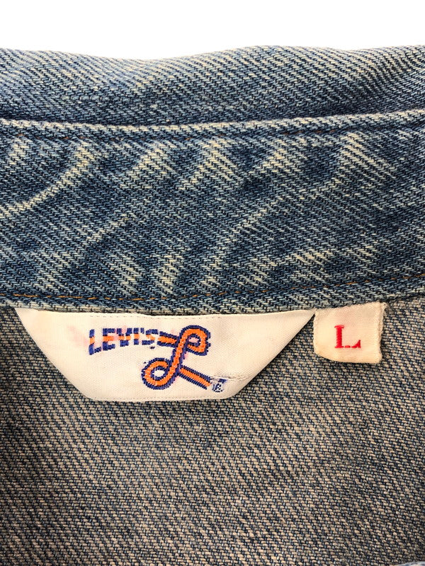 【現状渡し品】【メンズ】 LEVI'S リーバイス 70'S-80'S WAPPEN DENIM JACKET オレンジタブ 70年代-80年代 ワッペン デニムジャケット ライトアウター 146-260519-na-09-tagh サイズ：L カラー：インディゴ 万代Net店
