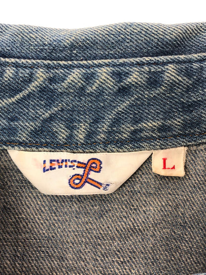 【現状渡し品】【メンズ】 LEVI'S リーバイス 70'S-80'S WAPPEN DENIM JACKET オレンジタブ 70年代-80年代 ワッペン デニムジャケット ライトアウター 146-260519-na-09-tagh サイズ：L カラー：インディゴ 万代Net店