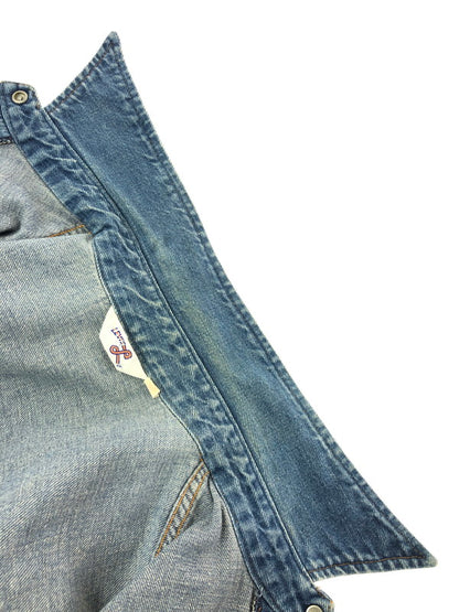【現状渡し品】【メンズ】 LEVI'S リーバイス 70'S-80'S WAPPEN DENIM JACKET オレンジタブ 70年代-80年代 ワッペン デニムジャケット ライトアウター 146-260519-na-09-tagh サイズ：L カラー：インディゴ 万代Net店