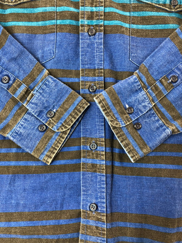 【中古品】【メンズ】 WRANGLER ラングラー X-LONG TAILS LS BD SHIRT エックス ロングテール シャツ トップス 146-260516-rt-17-tagh サイズ：16-34 カラー：ブルー 万代Net店