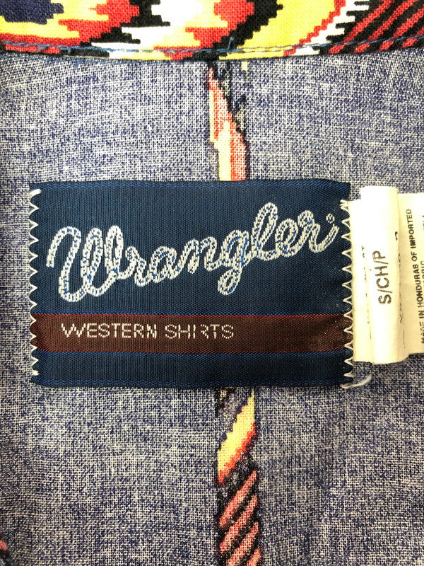 【中古品】【メンズ】 WRANGLER 80～90's WESTERN SHIRT 80～90年代 ウエスタン シャツ 146-260516-rt-18-tagh サイズ：S カラー：ネイビー 万代Net店