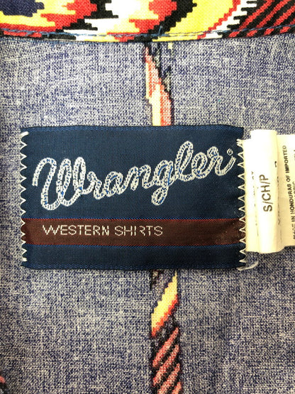 【中古品】【メンズ】 WRANGLER 80～90's WESTERN SHIRT 80～90年代 ウエスタン シャツ 146-260516-rt-18-tagh サイズ：S カラー：ネイビー 万代Net店