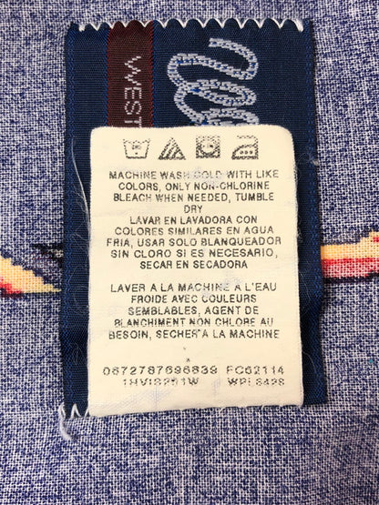 【中古品】【メンズ】 WRANGLER 80～90's WESTERN SHIRT 80～90年代 ウエスタン シャツ 146-260516-rt-18-tagh サイズ：S カラー：ネイビー 万代Net店