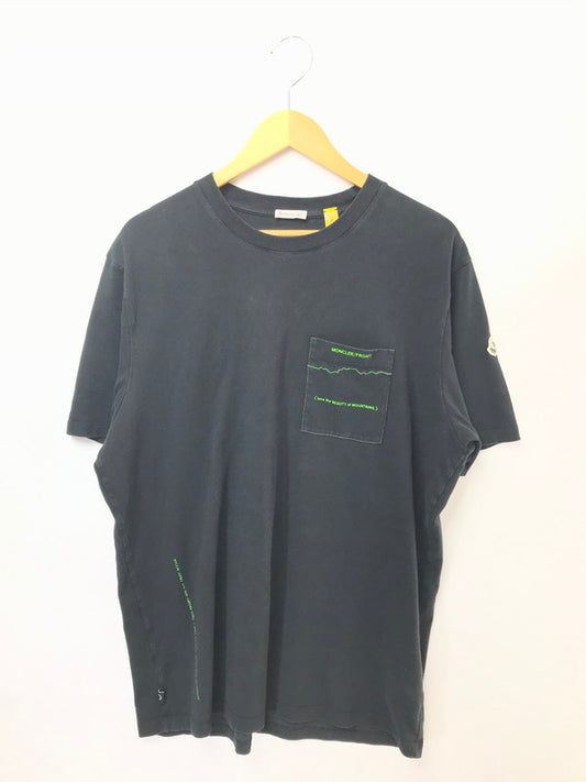【中古品】【メンズ】 MONCLER GENIUS モンクレール ジーニアス ×FRAGMENT フラグメント 22SS S/S T-SHIRT I209U8C00005 Tシャツ 半袖Tシャツ 141-260520-na-12-tagh サイズ：XL カラー：ブラック 万代Net店