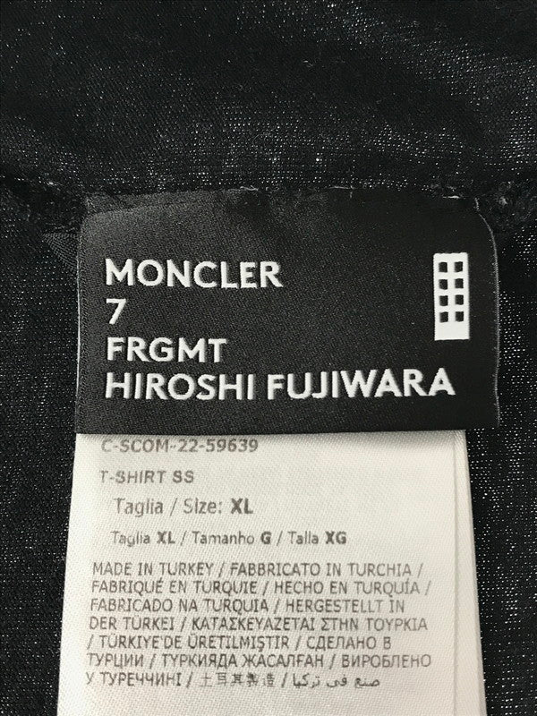 【中古品】【メンズ】 MONCLER GENIUS モンクレール ジーニアス ×FRAGMENT フラグメント 22SS S/S T-SHIRT I209U8C00005 Tシャツ 半袖Tシャツ 141-260520-na-12-tagh サイズ：XL カラー：ブラック 万代Net店