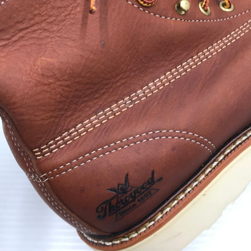 【中古品】【メンズ】 THOROGOOD ソログッド 814-4355 プレーントゥ オイルタン レザー ブーツ シューズ 靴 164-260521-ki-08-tagh サイズ：9D カラー：ブラウン 万代Net店