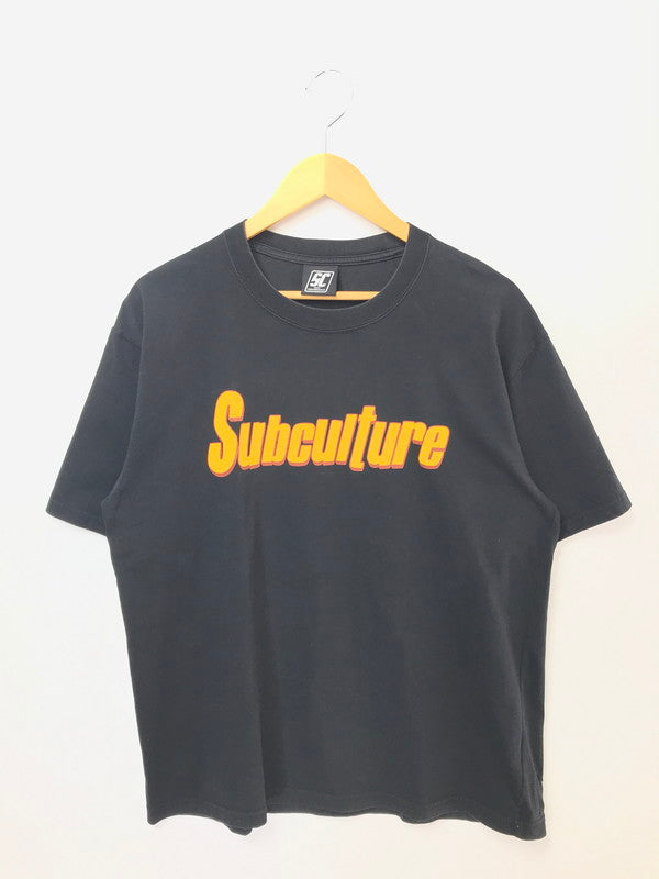 【中古品】【メンズ】 SUBCULTURE サブカルチャー PRINT S/S TEE プリント Tシャツ 半袖Tシャツ 142-260520-na-13-tagh サイズ：3 カラー：ブラック 万代Net店