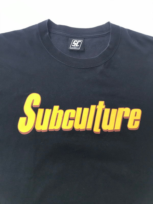 【中古品】【メンズ】 SUBCULTURE サブカルチャー PRINT S/S TEE プリント Tシャツ 半袖Tシャツ 142-260520-na-13-tagh サイズ：3 カラー：ブラック 万代Net店