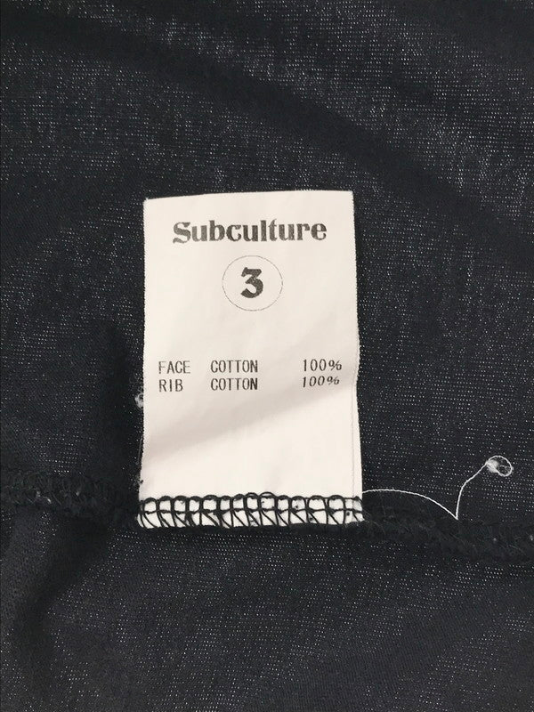 【中古品】【メンズ】 SUBCULTURE サブカルチャー PRINT S/S TEE プリント Tシャツ 半袖Tシャツ 142-260520-na-13-tagh サイズ：3 カラー：ブラック 万代Net店