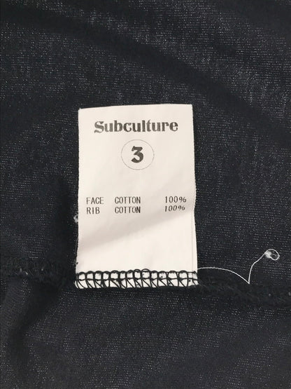 【中古品】【メンズ】 SUBCULTURE サブカルチャー PRINT S/S TEE プリント Tシャツ 半袖Tシャツ 142-260520-na-13-tagh サイズ：3 カラー：ブラック 万代Net店
