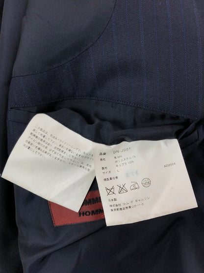 【中古品】【メンズ】 COMME DES GARCONS HOMME DEUX コムデギャルソン オム ドゥ STRIPE TAILORED JACKET DN-J001 04AW ストライプ テーラード ジャケット 140-260519-na-14-tagh サイズ：L カラー：ネイビー系 万代Net店