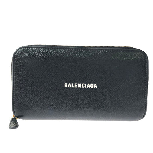 【中古品】 BALENCIAGA バレンシアガ CASH CONTINENTAL WALLET 594290 キャッシュ コンチネンタル ウォレット 長財布 200-260515-ty-03-tagh カラー：ブラック 万代Net店