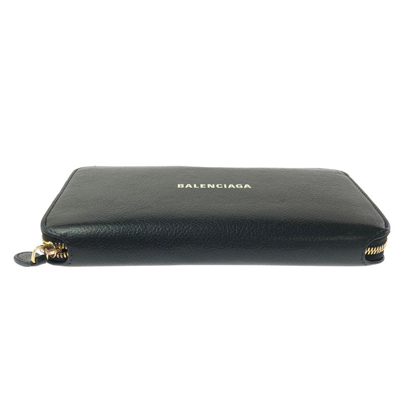 【中古品】 BALENCIAGA バレンシアガ CASH CONTINENTAL WALLET 594290 キャッシュ コンチネンタル ウォレット 長財布 200-260515-ty-03-tagh カラー：ブラック 万代Net店