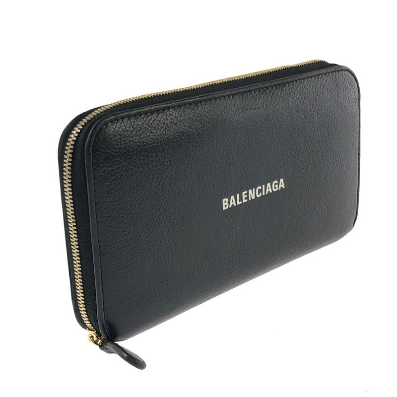 【中古品】 BALENCIAGA バレンシアガ CASH CONTINENTAL WALLET 594290 キャッシュ コンチネンタル ウォレット 長財布 200-260515-ty-03-tagh カラー：ブラック 万代Net店