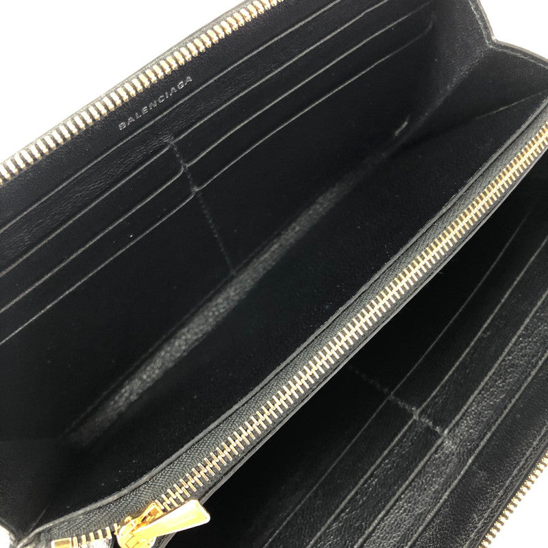 【中古品】 BALENCIAGA バレンシアガ CASH CONTINENTAL WALLET 594290 キャッシュ コンチネンタル ウォレット 長財布 200-260515-ty-03-tagh カラー：ブラック 万代Net店