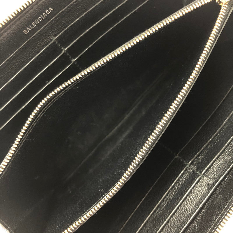 【中古品】 BALENCIAGA バレンシアガ CASH CONTINENTAL WALLET 594290 キャッシュ コンチネンタル ウォレット 長財布 200-260515-ty-03-tagh カラー：ブラック 万代Net店