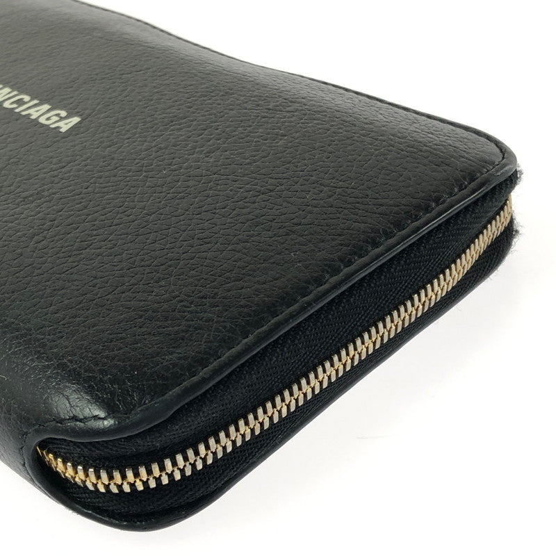 【中古品】 BALENCIAGA バレンシアガ CASH CONTINENTAL WALLET 594290 キャッシュ コンチネンタル ウォレット 長財布 200-260515-ty-03-tagh カラー：ブラック 万代Net店