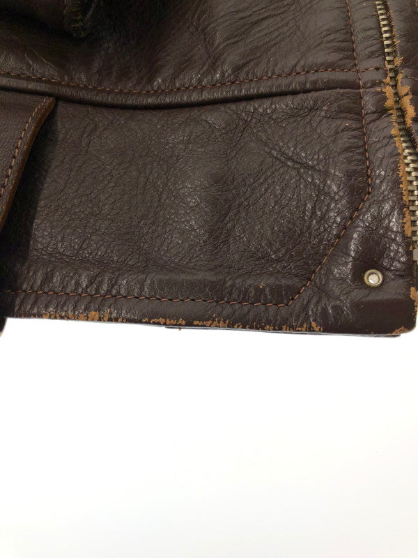 【現状渡し品】【メンズ】 TOYS MCCOYトイズマッコイ MCHILL LEATHERS SINGLE RIDERS JACKET 10128354 マックヒルレザー シングル ライダースジャケット アウター 145-260525-ki-03-tagh サイズ：40 カラー：ブラウン 万代Net店