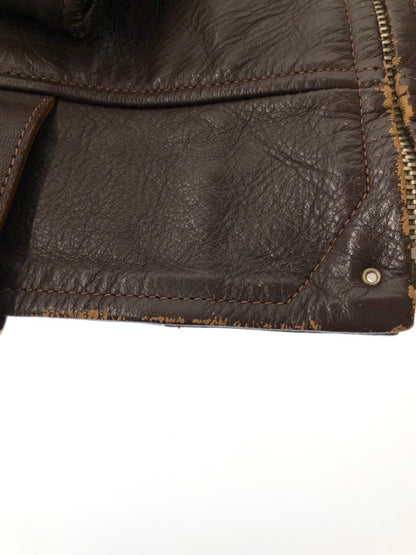 【現状渡し品】【メンズ】 TOYS MCCOYトイズマッコイ MCHILL LEATHERS SINGLE RIDERS JACKET 10128354 マックヒルレザー シングル ライダースジャケット アウター 145-260525-ki-03-tagh サイズ：40 カラー：ブラウン 万代Net店