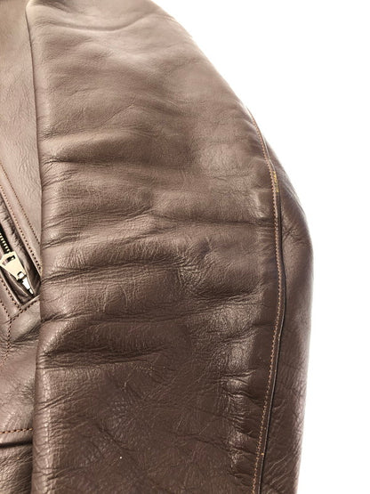 【現状渡し品】【メンズ】 TOYS MCCOYトイズマッコイ MCHILL LEATHERS SINGLE RIDERS JACKET 10128354 マックヒルレザー シングル ライダースジャケット アウター 145-260525-ki-03-tagh サイズ：40 カラー：ブラウン 万代Net店
