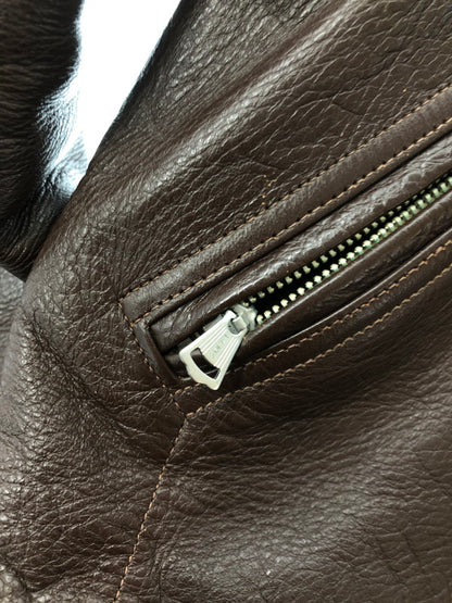 【現状渡し品】【メンズ】 TOYS MCCOYトイズマッコイ MCHILL LEATHERS SINGLE RIDERS JACKET 10128354 マックヒルレザー シングル ライダースジャケット アウター 145-260525-ki-03-tagh サイズ：40 カラー：ブラウン 万代Net店