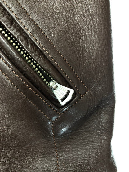 【現状渡し品】【メンズ】 TOYS MCCOYトイズマッコイ MCHILL LEATHERS SINGLE RIDERS JACKET 10128354 マックヒルレザー シングル ライダースジャケット アウター 145-260525-ki-03-tagh サイズ：40 カラー：ブラウン 万代Net店