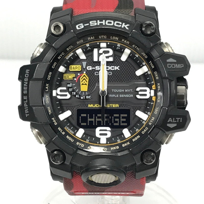 【中古品】【メンズ】 CACIO G-SHOCK ジーショック GWG-1000-1A3JF MASTER OF G - LAND MUDMASTER マッドマスター 電波ソーラー腕時計 時計 196-260522-ki-14-tagh カラー：ブラック/レッド 万代Net店