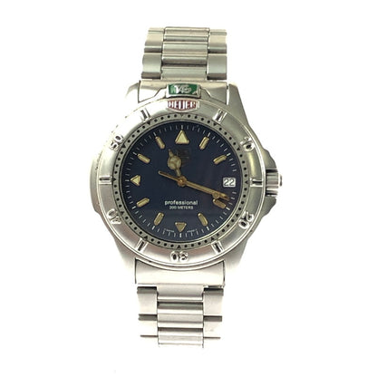 【中古品】 TAG HEUER タグホイヤー PROFESSIONAL WF1113-K0 ネイビー文字盤 アナログ クォーツ 腕時計 197-260515-ty-07-tagh カラー：シルバー 万代Net店