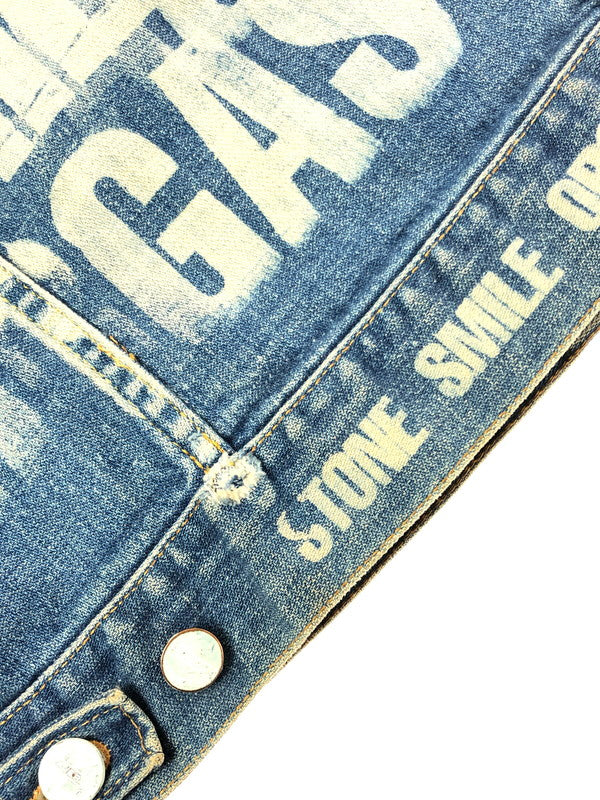 【現状渡し品】【メンズ】 VINTAGE 推定70S-80S WAPPEN DAMAGE DENIM JACKET ワッペン ダメージ デニムジャケット MAVERICKボタン ライトアウター 146-260519-na-18-tagh サイズ：サイズ不明　下記参照 カラー：インディゴ 万代Net店