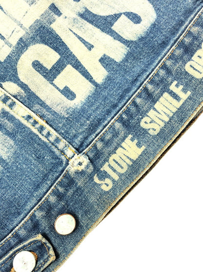 【現状渡し品】【メンズ】 VINTAGE 推定70S-80S WAPPEN DAMAGE DENIM JACKET ワッペン ダメージ デニムジャケット MAVERICKボタン ライトアウター 146-260519-na-18-tagh サイズ：サイズ不明　下記参照 カラー：インディゴ 万代Net店