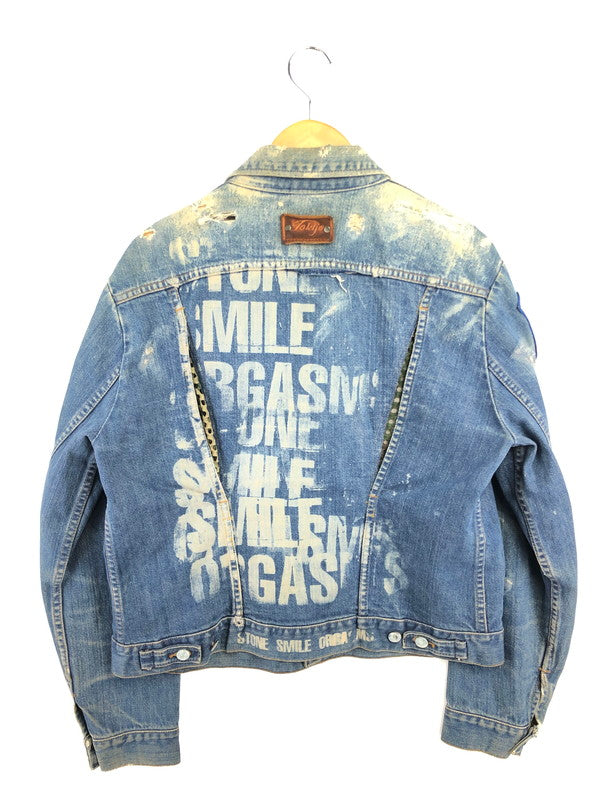 【現状渡し品】【メンズ】 VINTAGE 推定70S-80S WAPPEN DAMAGE DENIM JACKET ワッペン ダメージ デニムジャケット MAVERICKボタン ライトアウター 146-260519-na-18-tagh サイズ：サイズ不明　下記参照 カラー：インディゴ 万代Net店