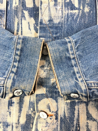 【現状渡し品】【メンズ】 VINTAGE 推定70S-80S WAPPEN DAMAGE DENIM JACKET ワッペン ダメージ デニムジャケット MAVERICKボタン ライトアウター 146-260519-na-18-tagh サイズ：サイズ不明　下記参照 カラー：インディゴ 万代Net店