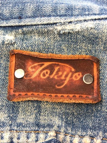【現状渡し品】【メンズ】 VINTAGE 推定70S-80S WAPPEN DAMAGE DENIM JACKET ワッペン ダメージ デニムジャケット MAVERICKボタン ライトアウター 146-260519-na-18-tagh サイズ：サイズ不明　下記参照 カラー：インディゴ 万代Net店