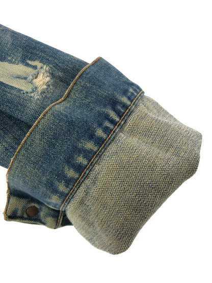 【現状渡し品】【メンズ】 VINTAGE 推定70S-80S WAPPEN DAMAGE DENIM JACKET ワッペン ダメージ デニムジャケット MAVERICKボタン ライトアウター 146-260519-na-18-tagh サイズ：サイズ不明　下記参照 カラー：インディゴ 万代Net店