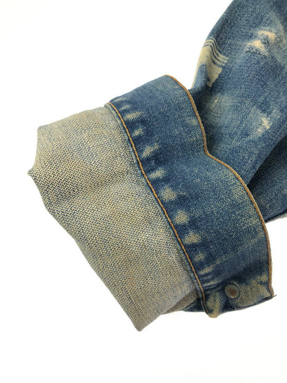 【現状渡し品】【メンズ】 VINTAGE 推定70S-80S WAPPEN DAMAGE DENIM JACKET ワッペン ダメージ デニムジャケット MAVERICKボタン ライトアウター 146-260519-na-18-tagh サイズ：サイズ不明　下記参照 カラー：インディゴ 万代Net店