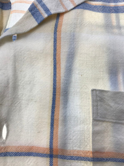 【中古品】【メンズ】 POLO RALPH LAUREN ポロ ラルフローレン 90'S S/S OPEN COLLAR CHECK SHIRT 90年代 オープンカラー チェックシャツ 半袖シャツ 146-260520-na-23-tagh サイズ：XL カラー：マルチカラー 万代Net店