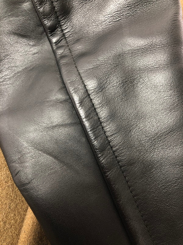 【中古品】【メンズ】 AVIREX アヴィレックス ARM LEATHER WOOL P COAT 6142173 アームレザーウールピーコート アウター 145-260823-su-04-tagh サイズ：M カラー：カーキ 万代Net店
