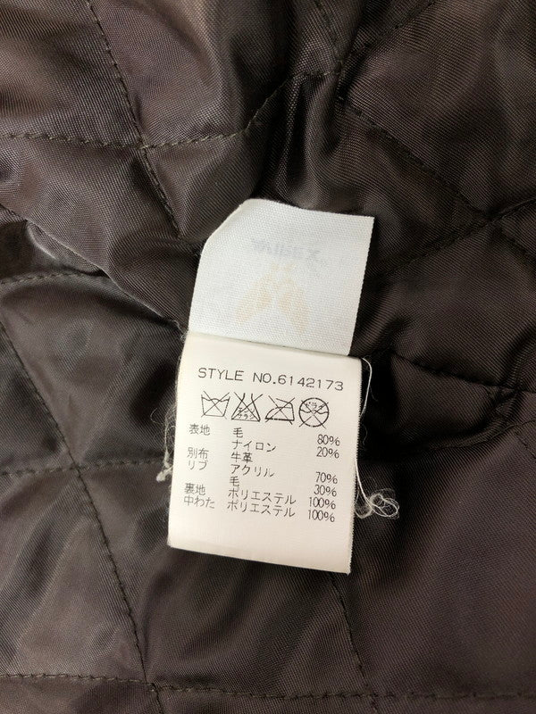 【中古品】【メンズ】 AVIREX アヴィレックス ARM LEATHER WOOL P COAT 6142173 アームレザーウールピーコート アウター 145-260823-su-04-tagh サイズ：M カラー：カーキ 万代Net店